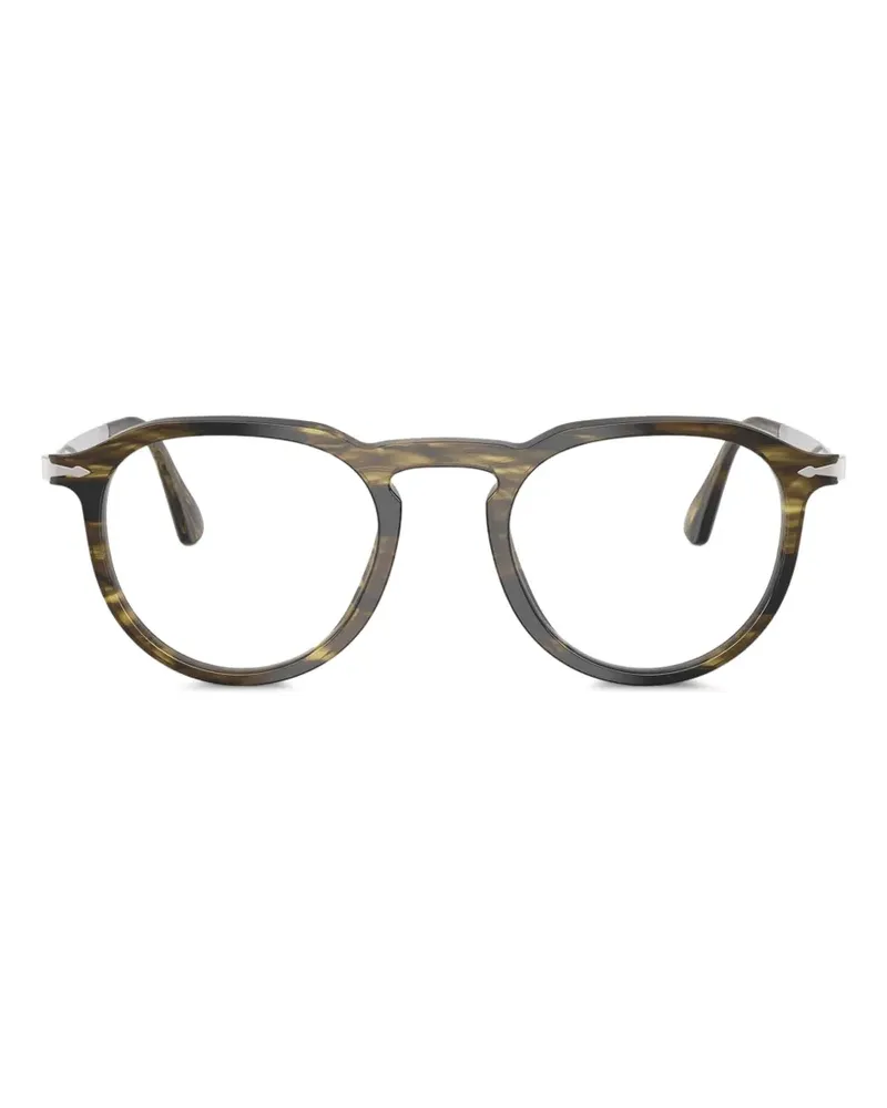 Persol Pier striped round glasses - Braun Braun