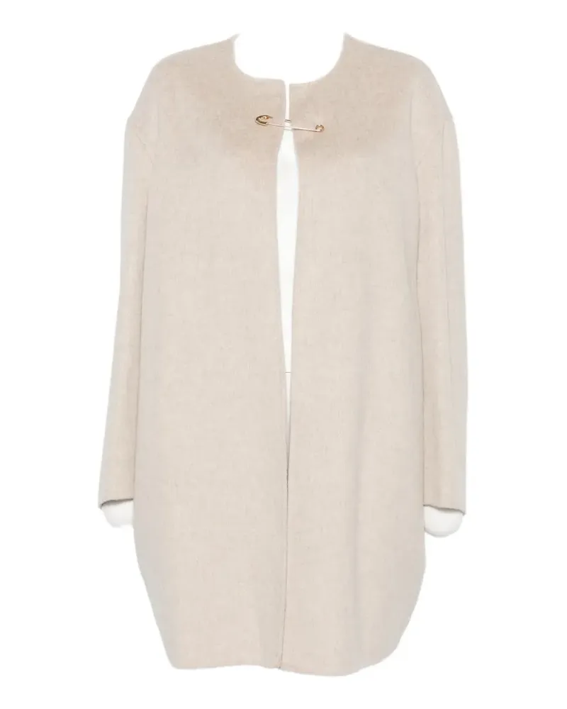 Liviana Conti safety-pin coat - Nude Nude
