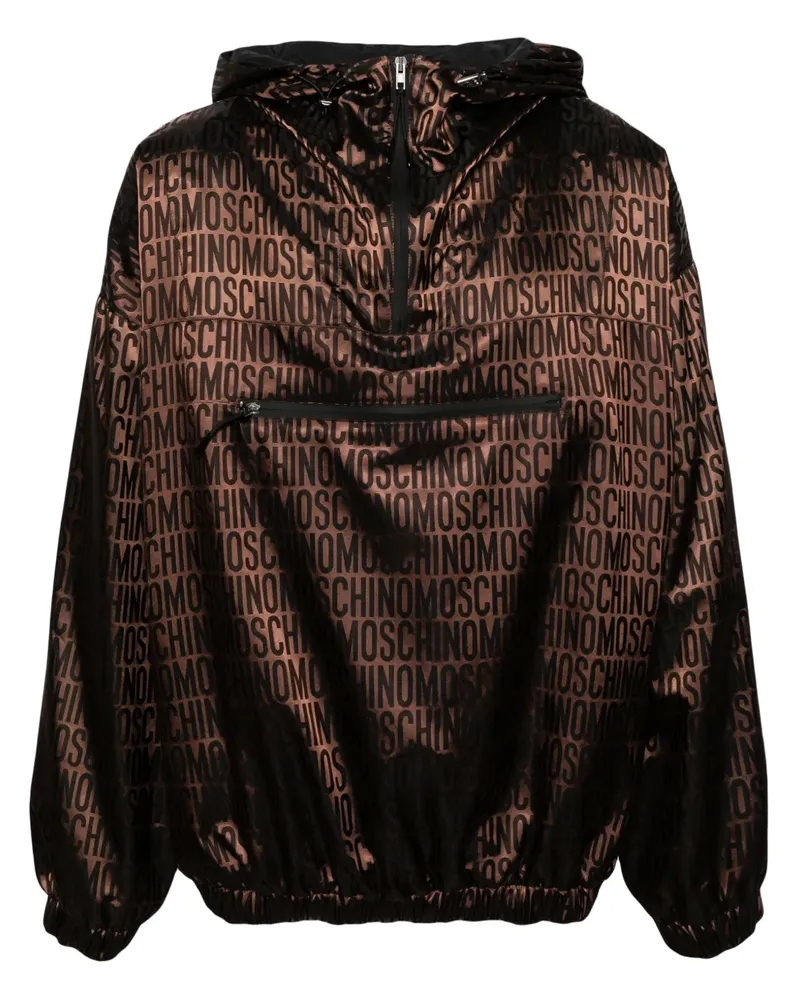 Moschino Kapuzenjacke mit Jacquardmuster - Braun Braun