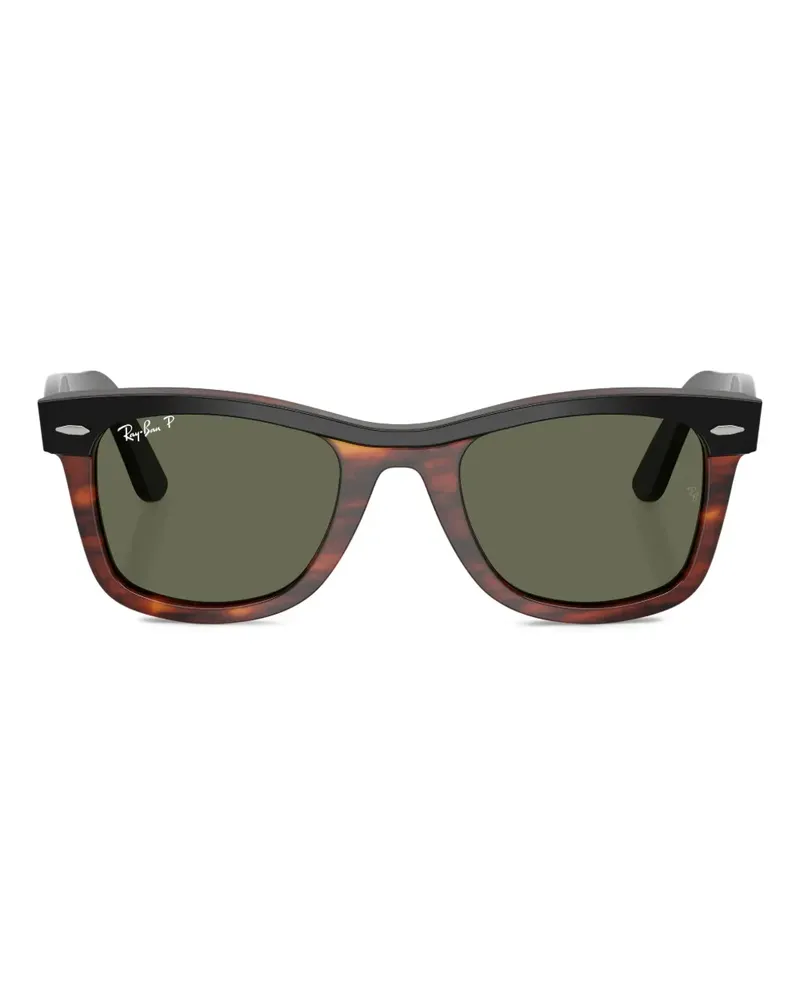 Ray Ban Sonnenbrille mit eckigem Gestell - Schwarz Schwarz