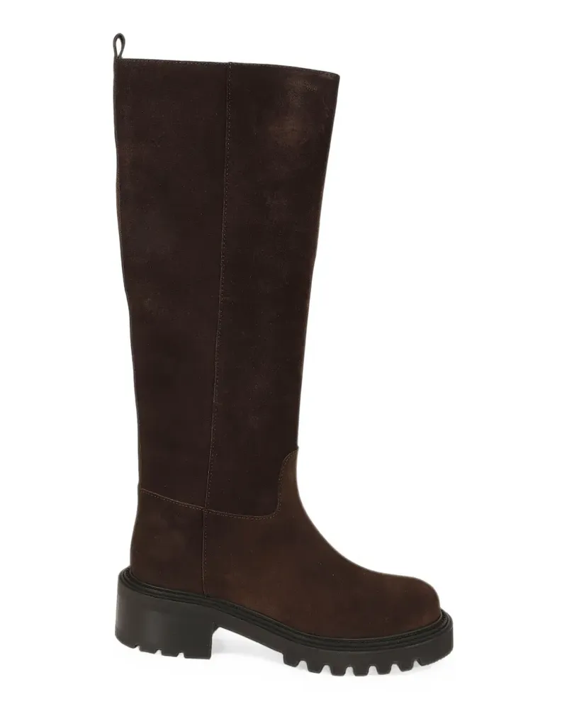 Via Roma 15 Wildlederstiefel mit dicker Sohle - Braun Braun