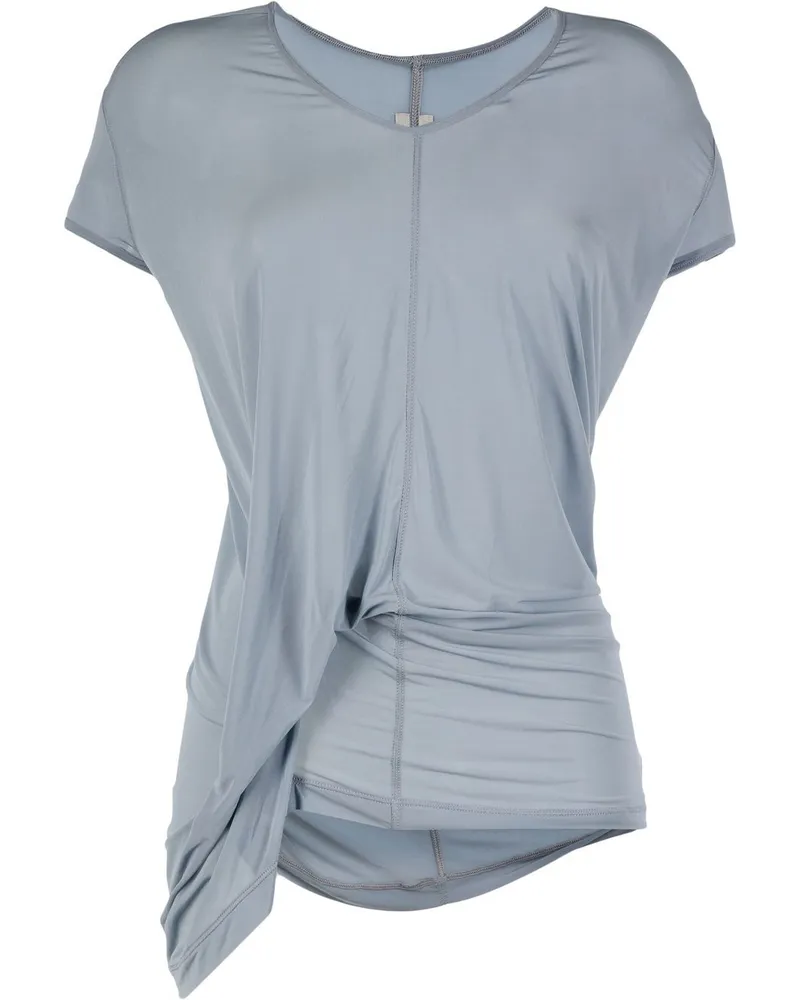 Rick Owens T-Shirt mit Raffung - Blau Blau