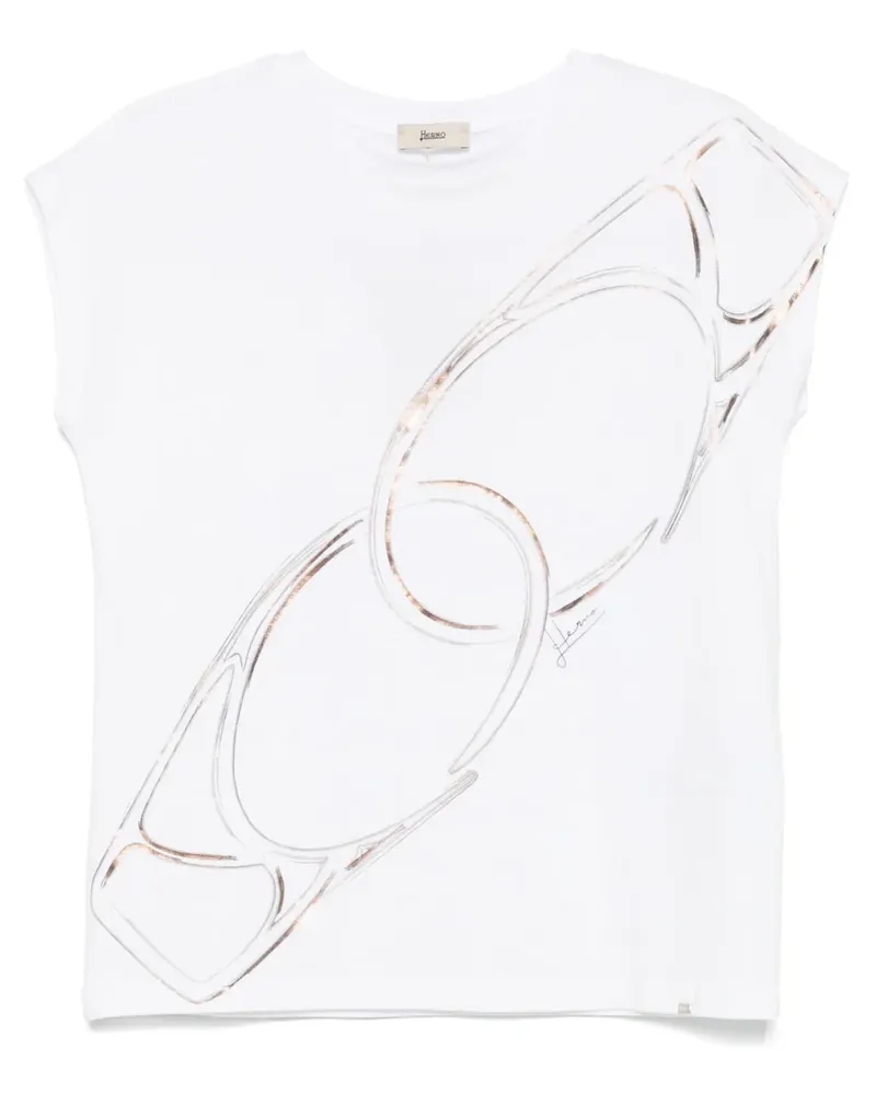 Herno T-Shirt mit Karabiner-Print - Weiß Weiß