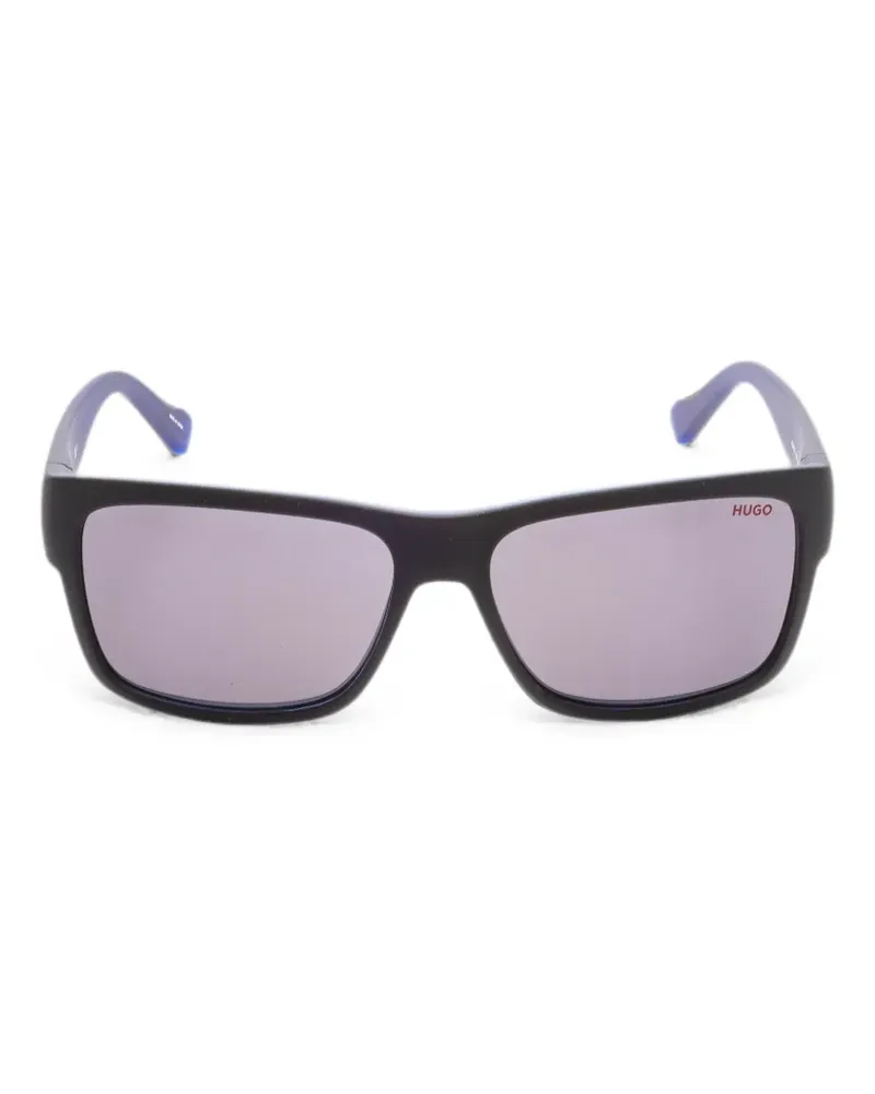 HUGO BOSS Sonnenbrille mit eckigem Gestell - Schwarz Schwarz