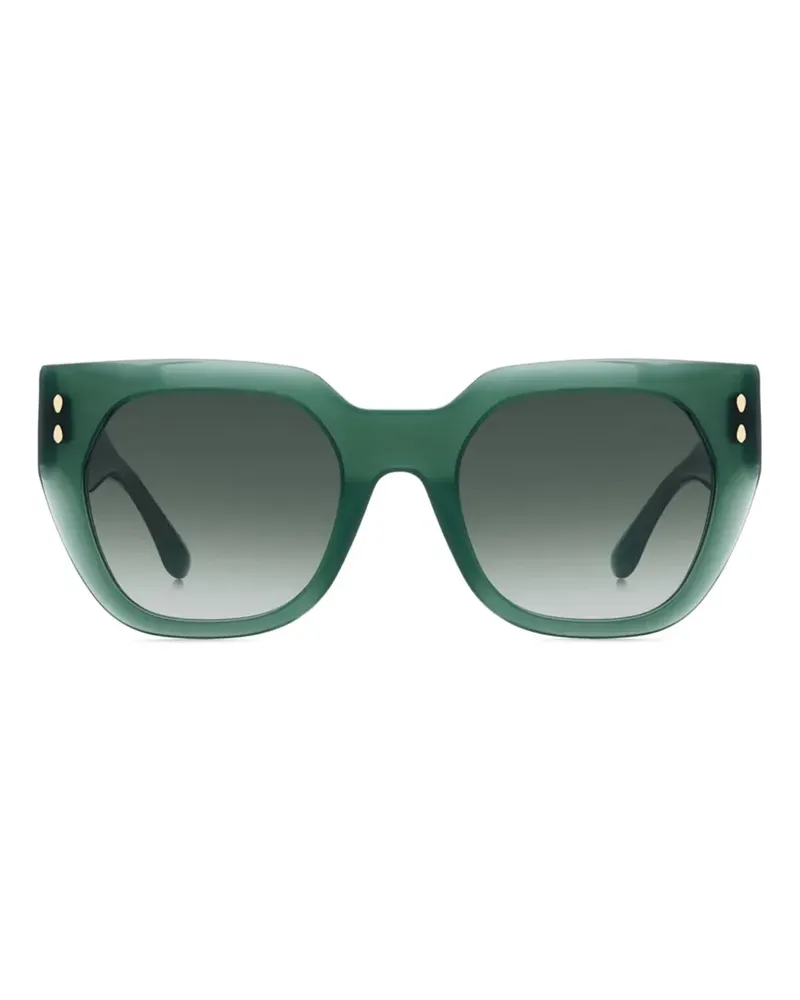 Isabel Marant Sonnenbrille mit eckigem Gestell - Grün Grün
