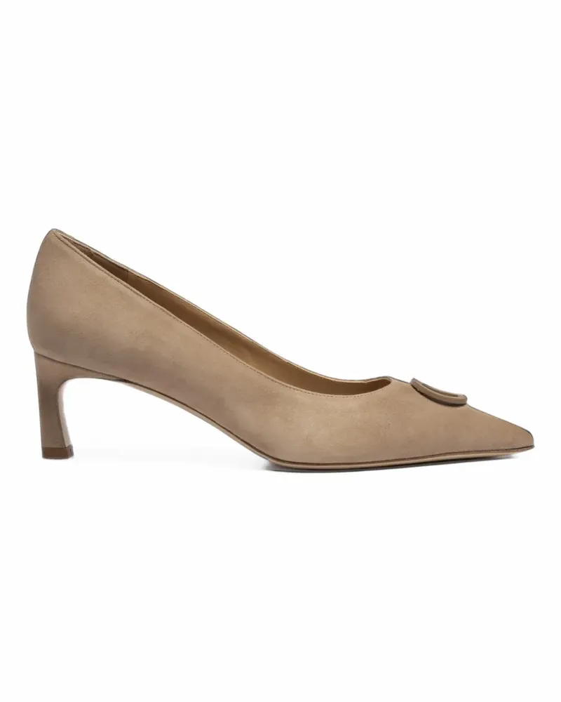 Iceberg logo-plaque pointed-toe pumps - Nude Nude