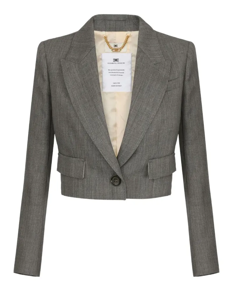 Elisabetta Franchi Cropped-Jacke aus Wolle - Grau Grau