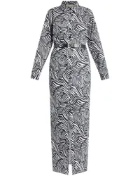 Michael Kors Hemdkleid mit Zebra-Print Schwarz