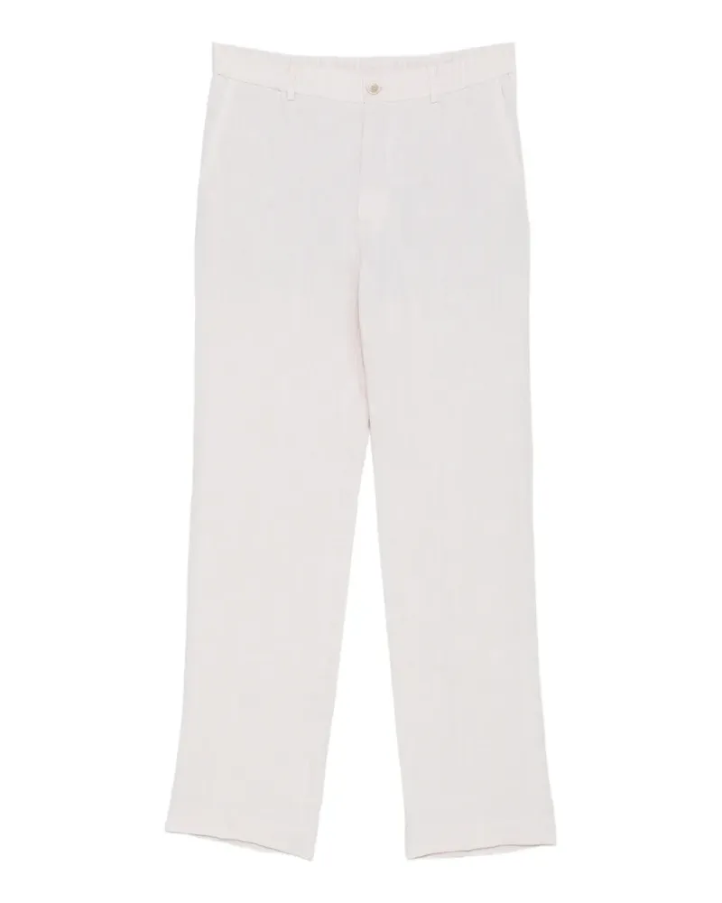 Incotex Leinenhose mit elastischem Bund - Nude Nude