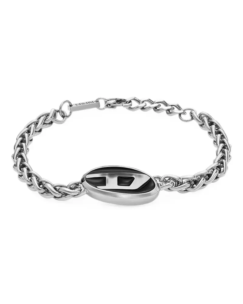Diesel Kettenarmband mit Logo - Silber Silber