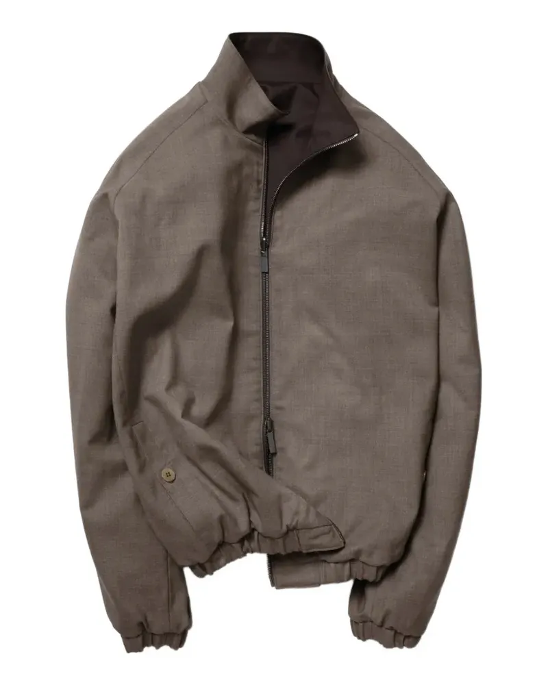 Stoffa high-neck zip-up jacket - Braun Braun