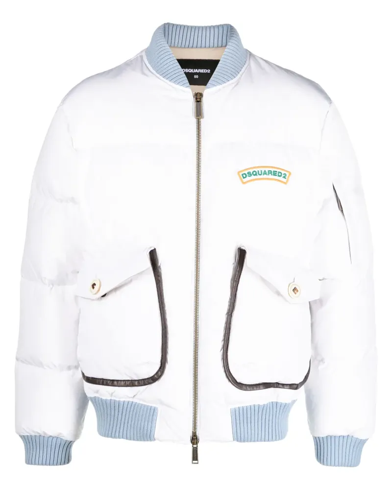 Dsquared2 Gefütterte Bomberjacke - Weiß Weiß