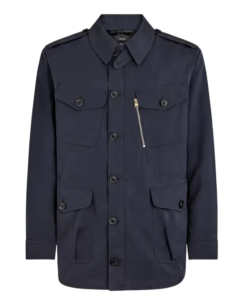 Tom Ford Jacke mit Schulterklappen-Detail - Blau Blau