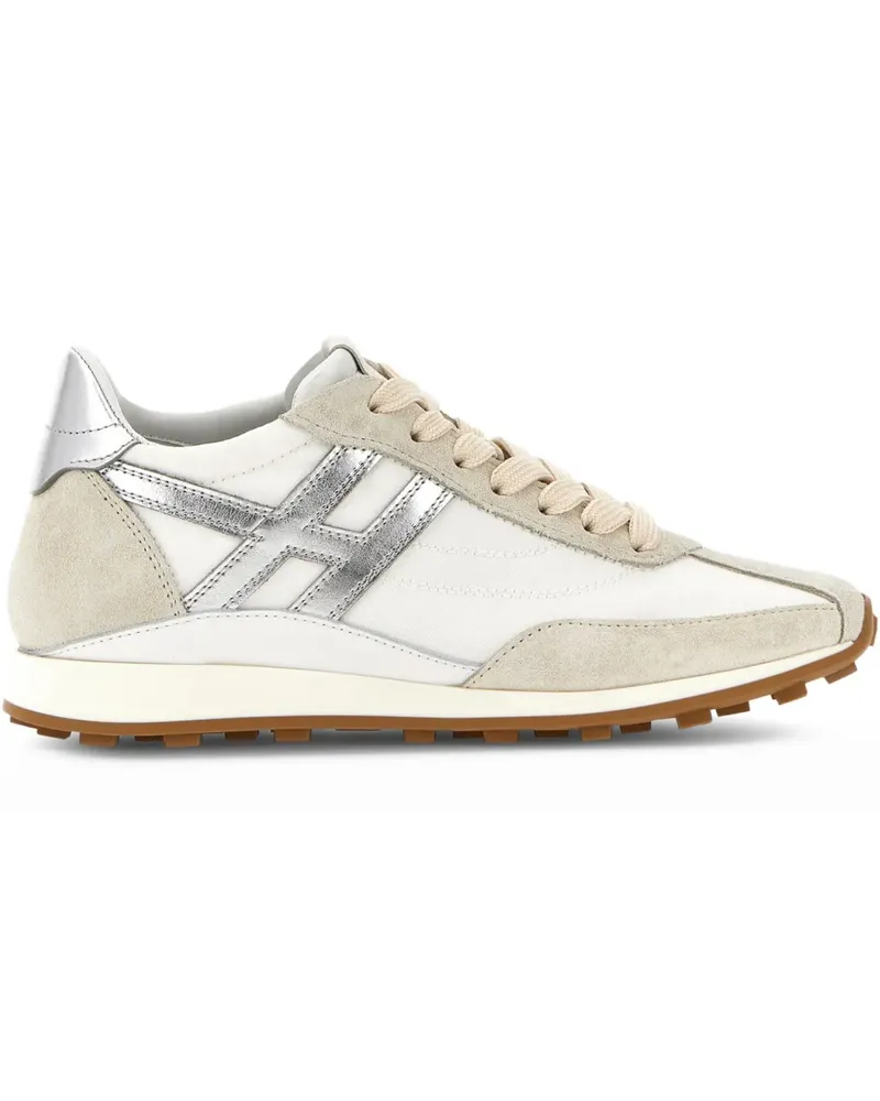 Hogan H699' Sneakers mit Metallic-Logo - Weiß Weiß