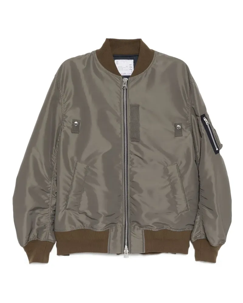 Sacai Bomberjacke aus Twill - Grün Grün