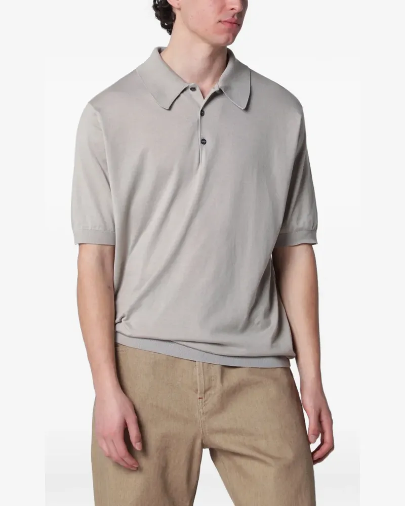John Smedley Kurzärmeliges Isis Poloshirt - Nude Nude
