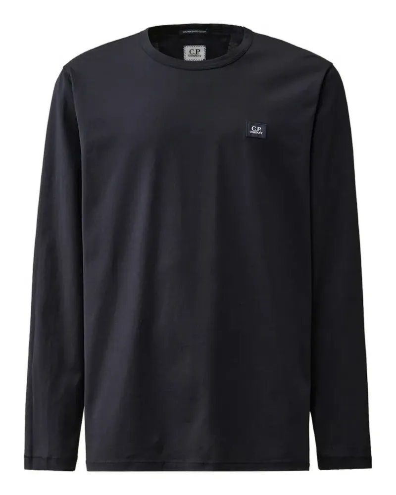C.P. Company logo-patch long-sleeve T-shirt - Blau Blau
