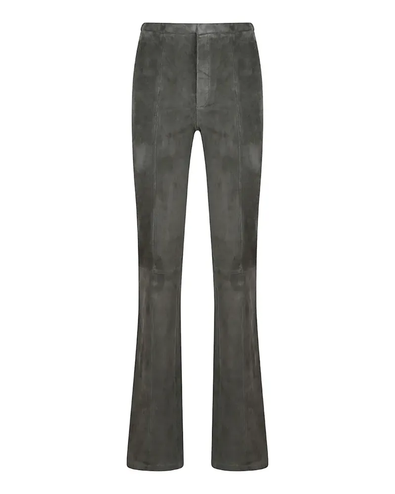 Stouls Icham suede flared trousers - Grau Grau