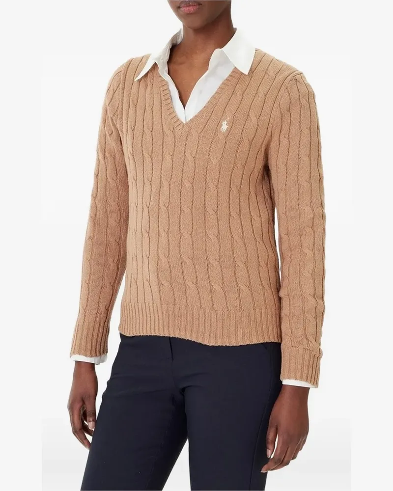 Ralph Lauren Pullover mit Zopfmuster - Nude Nude