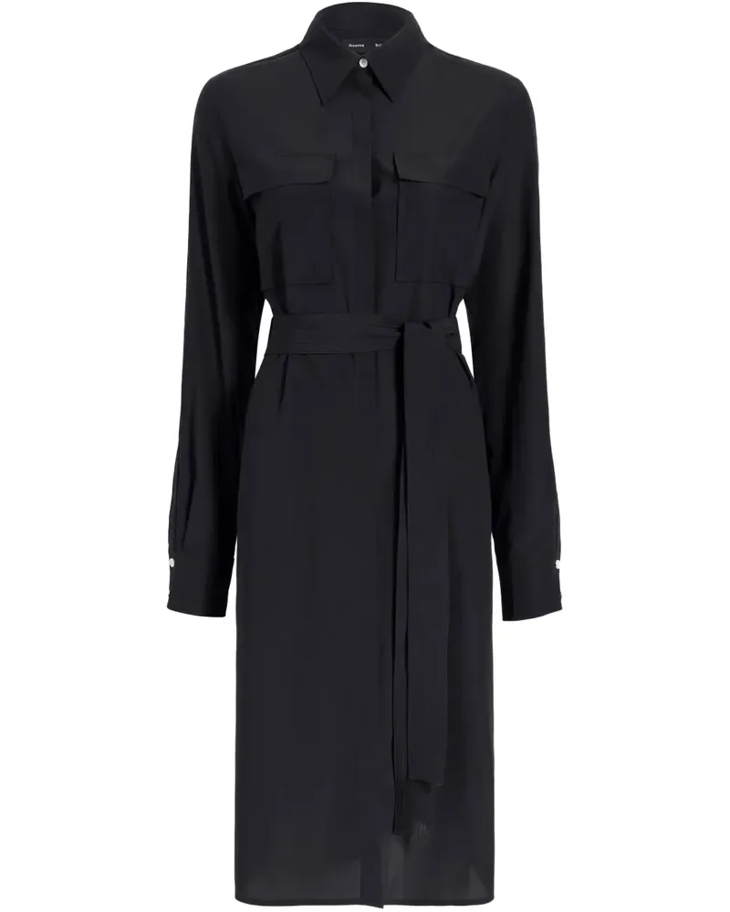 Proenza Schouler McKenna Midikleid - Schwarz Schwarz