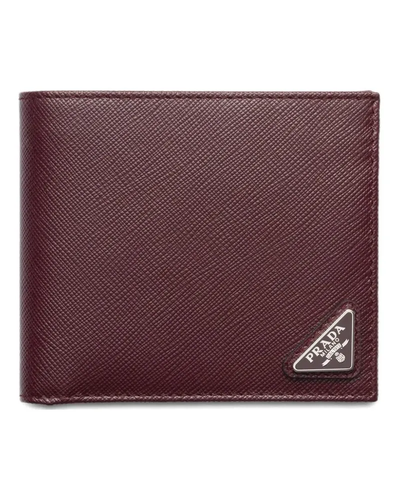 Prada Portemonnaie mit Triangel-Logo - Rot Rot