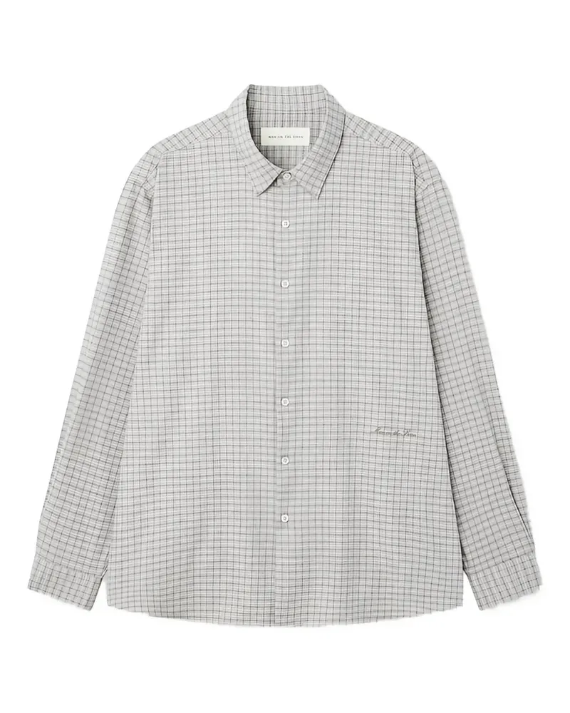 ManOnTheBoon Hemd mit Karomuster - Grau Grau