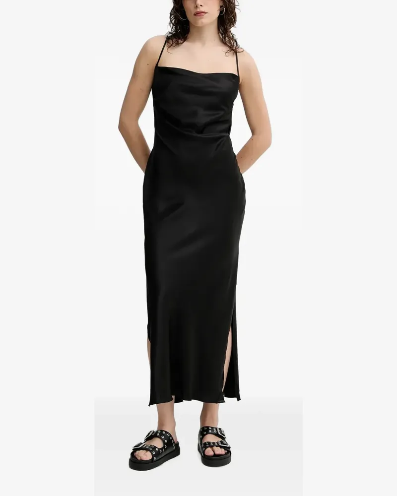 Nanushka Macia Midikleid mit Seitenschlitz - Schwarz Schwarz
