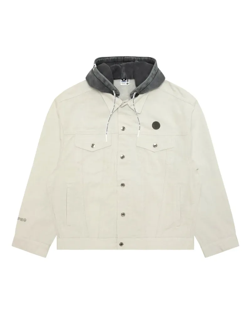 BAPE Geknöpfte Kapuzenjacke - Nude Nude