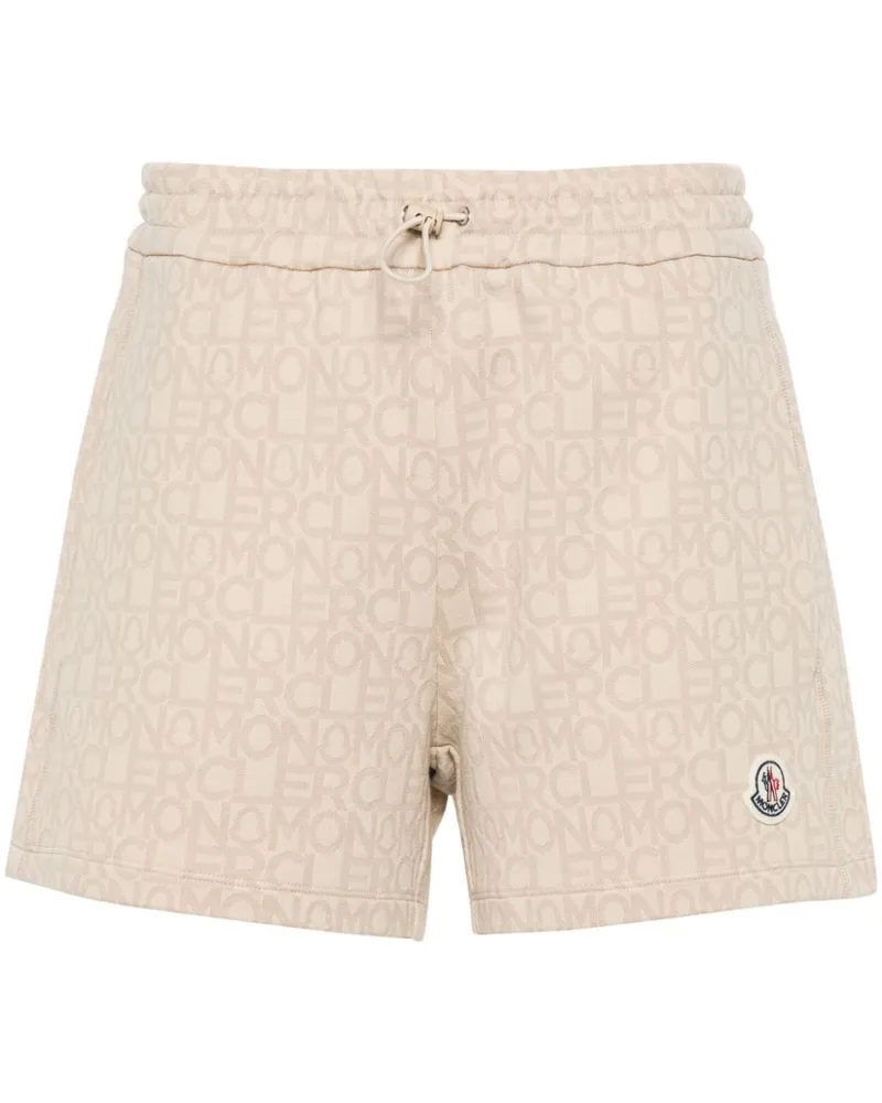 Moncler Jacquard-Shorts mit Monogramm - Nude Nude