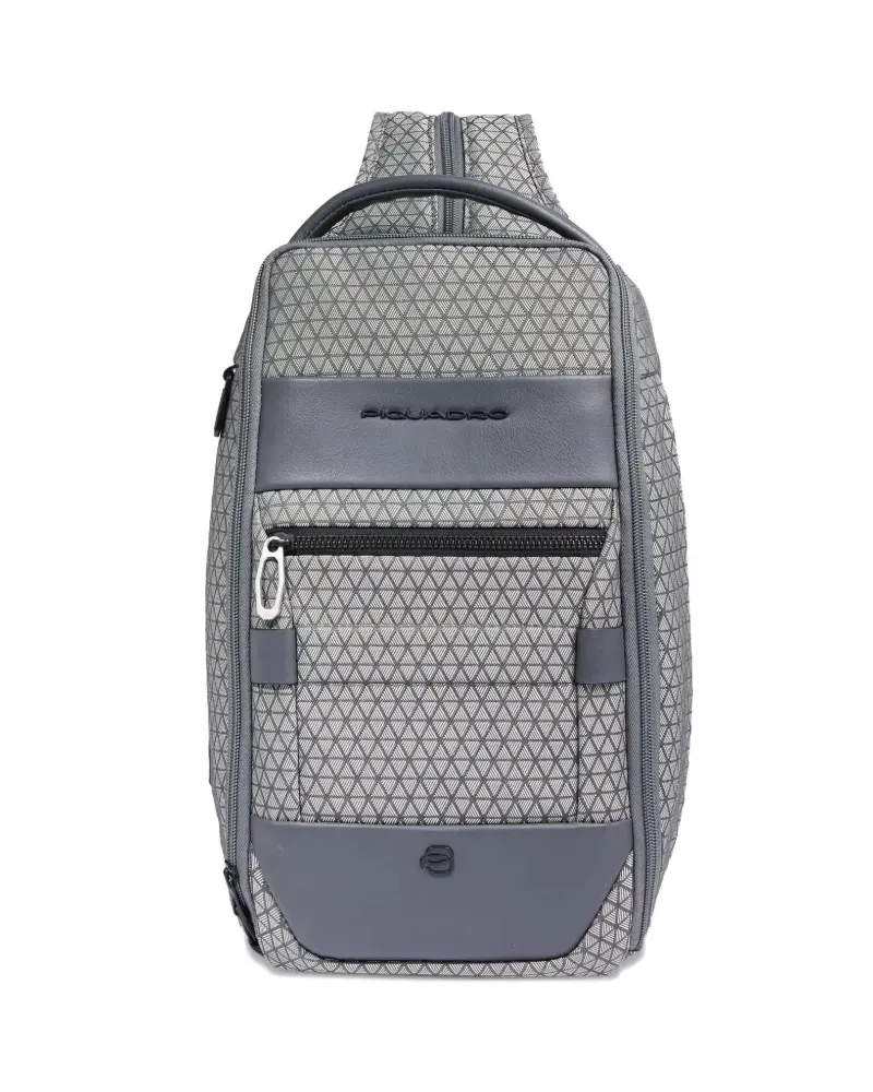 Piquadro geometric-pattern backpack - Grau Grau