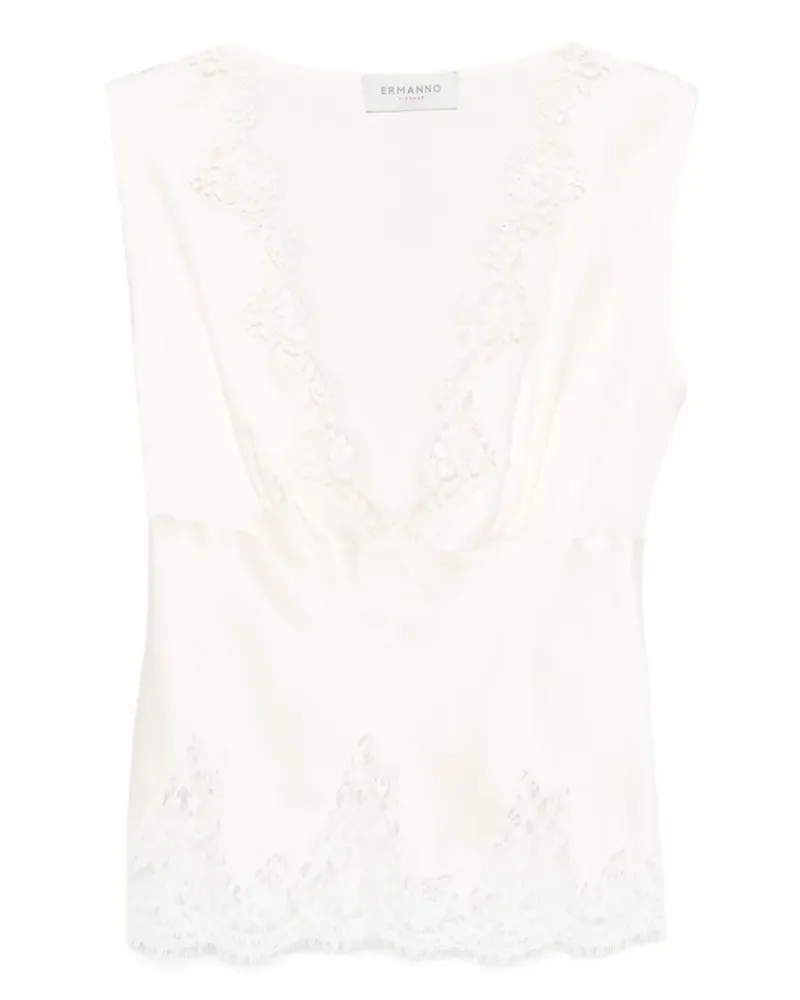 Ermanno Scervino Ärmelloses Top - Weiß Weiß