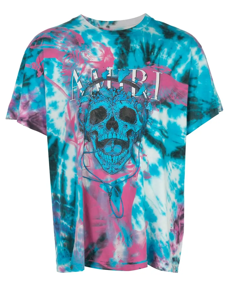 Amiri T-Shirt mit Totenkopf-Print - Blau Blau