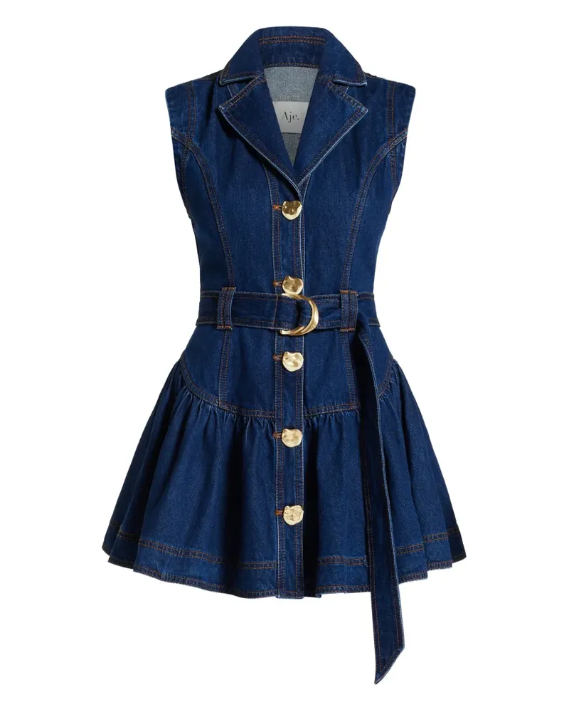 Aje. Elena Minikleid mit Gürtel - Blau Blau