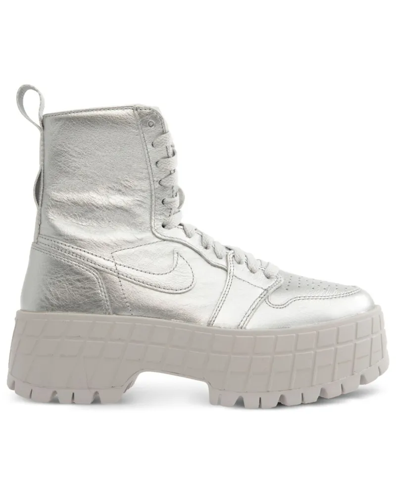 Jordan Air  1 High Brooklyn Stiefel - Silber Silber