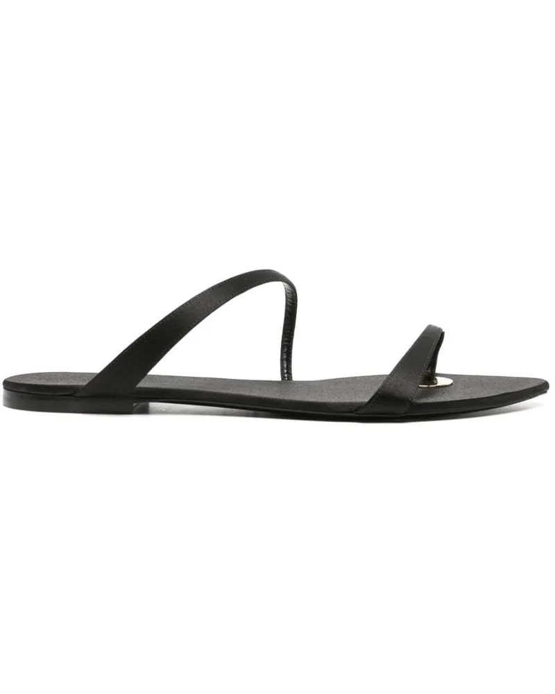 Saint Laurent Tanger Pantoletten mit Satins - Schwarz Schwarz