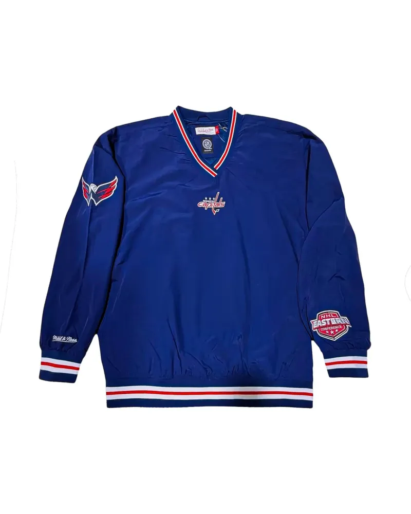 Mitchell & Ness NHL Capitals Sweatshirt mit Logo - Blau Blau