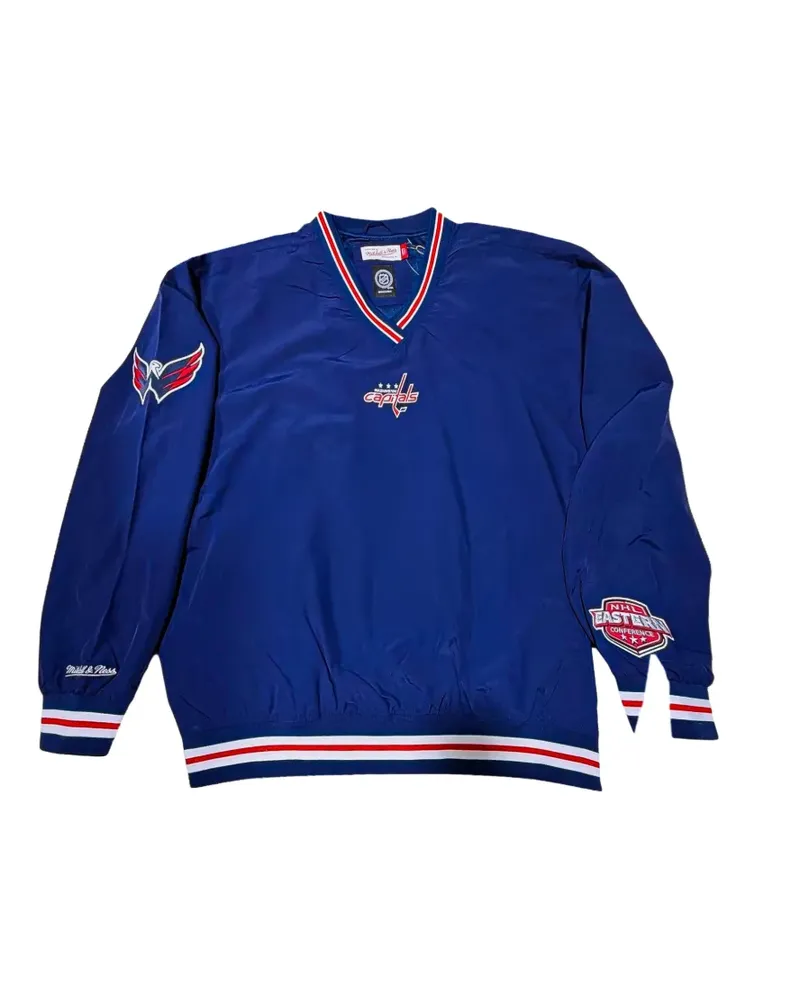 Mitchell & Ness NHL Capitals logo-embroidered sweatshirt - Blau Blau