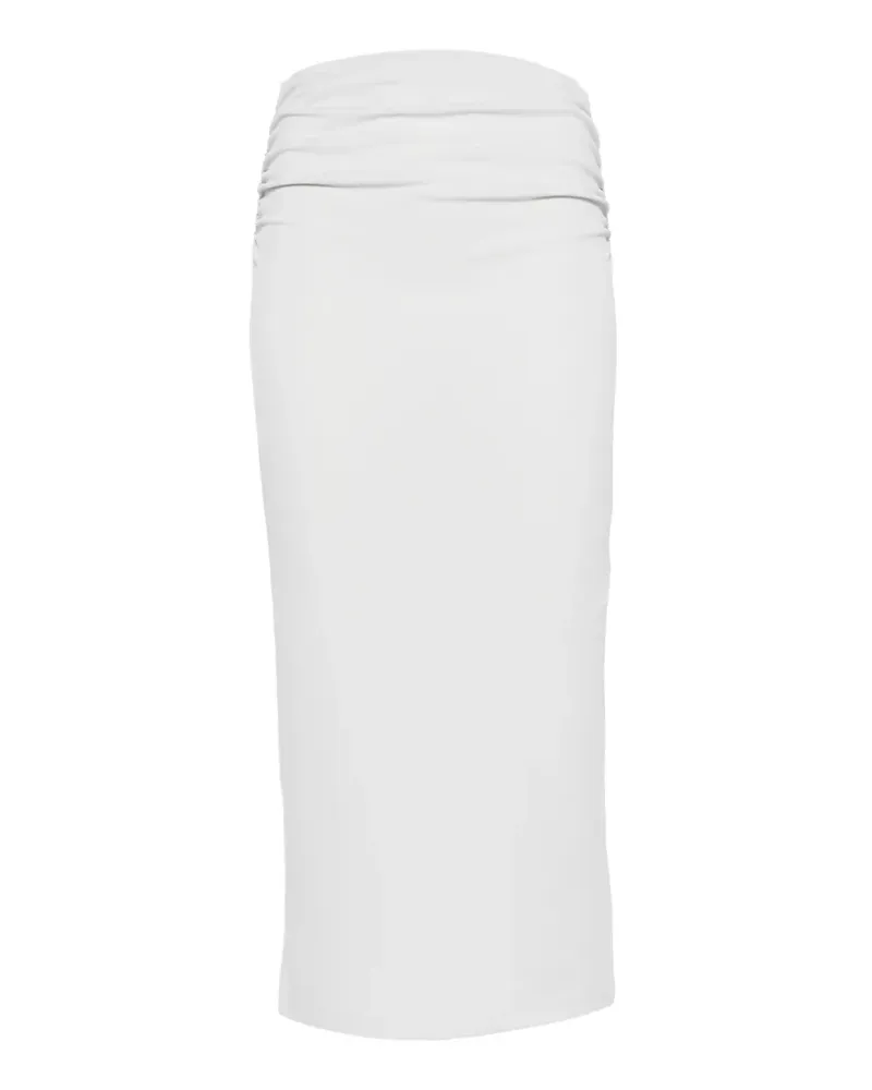 Patrizia Pepe draped ruched midi skirt - Grau Grau