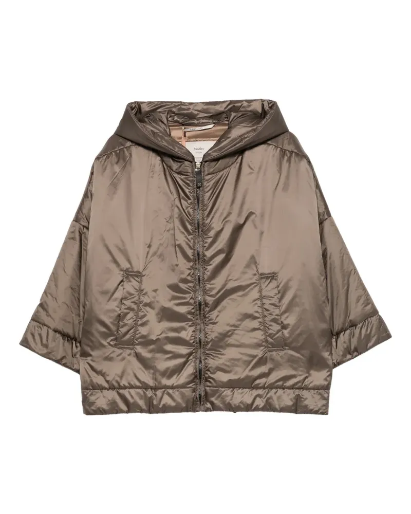 Max Mara The Cube Kapuzenmantel mit Reißverschluss - Braun Braun