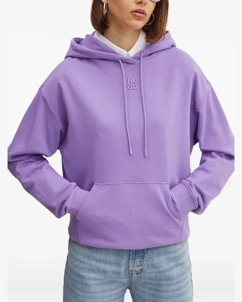 HUGO BOSS Hoodie mit Stickerei - Violett Violett