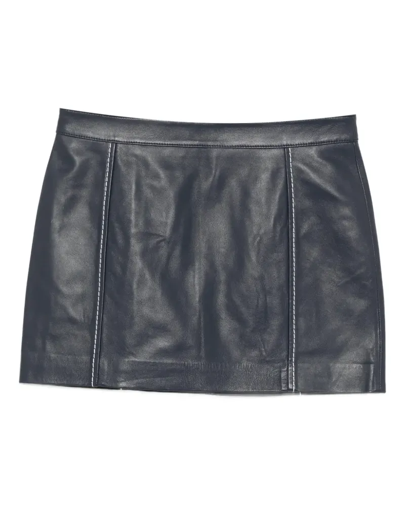 Michael Kors Minirock aus Leder - Blau Blau