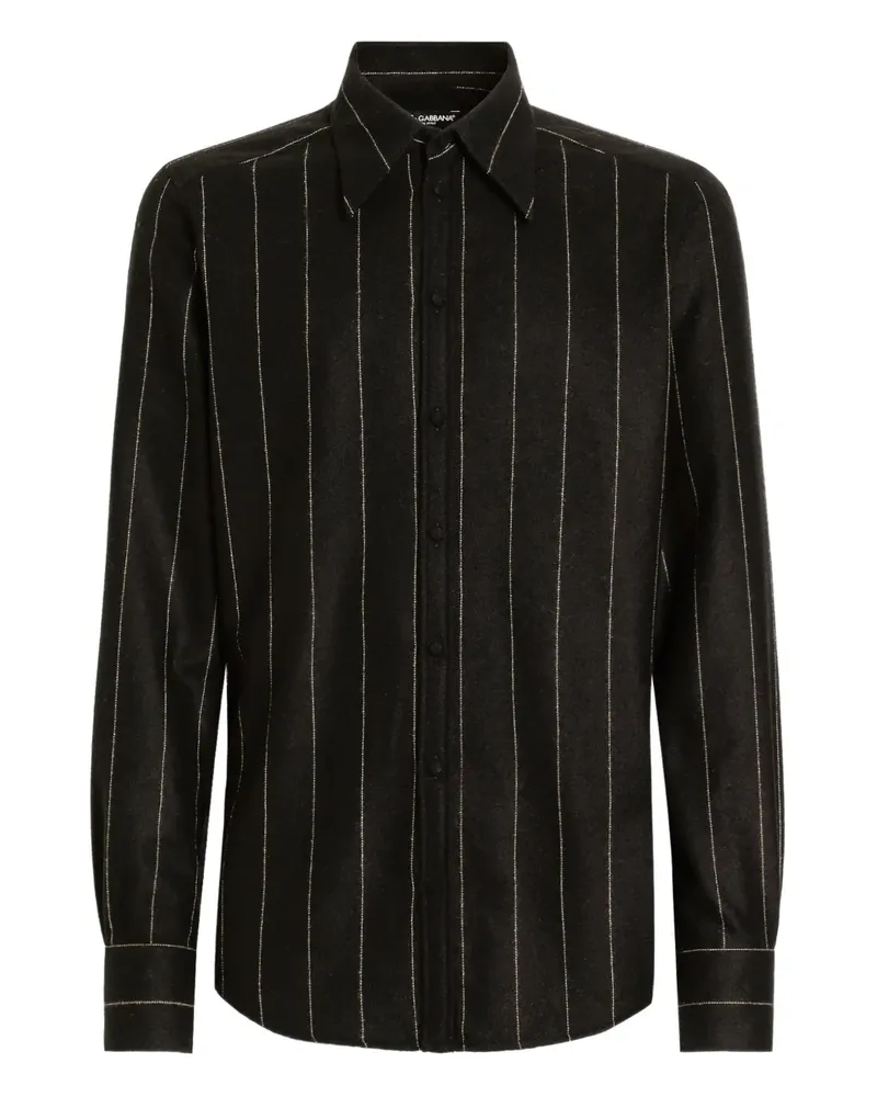 Dolce & Gabbana Hemd mit Nadelstreifen - Schwarz Schwarz