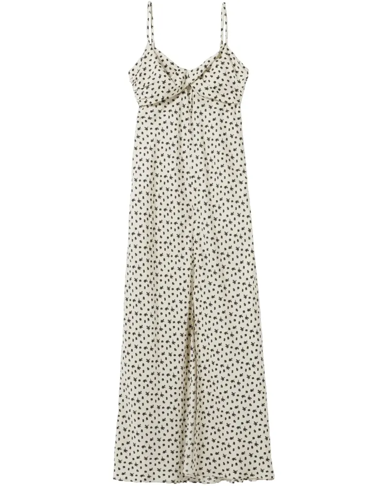 Claudie Pierlot Kleid mit Blumen-Print - Weiß Weiß