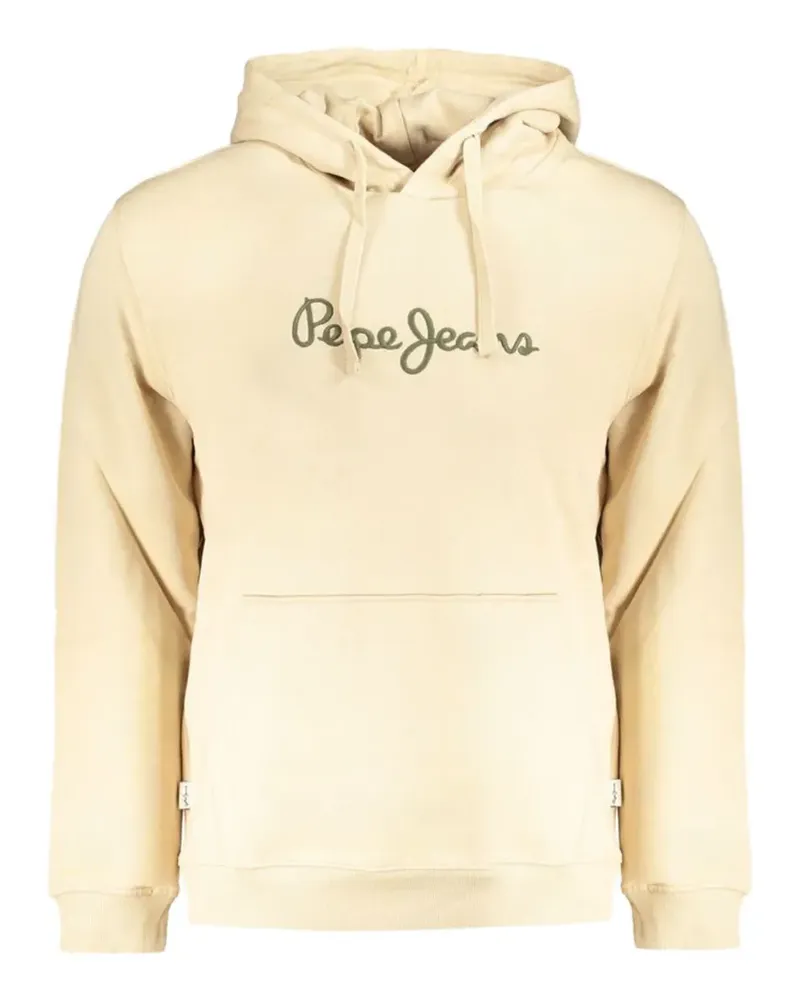 Pepe Jeans script-logo cotton hoodie - Nude Nude