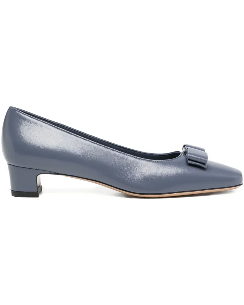 Ferragamo Iconic Pumps mit Schleife 30mm - Grau Grau