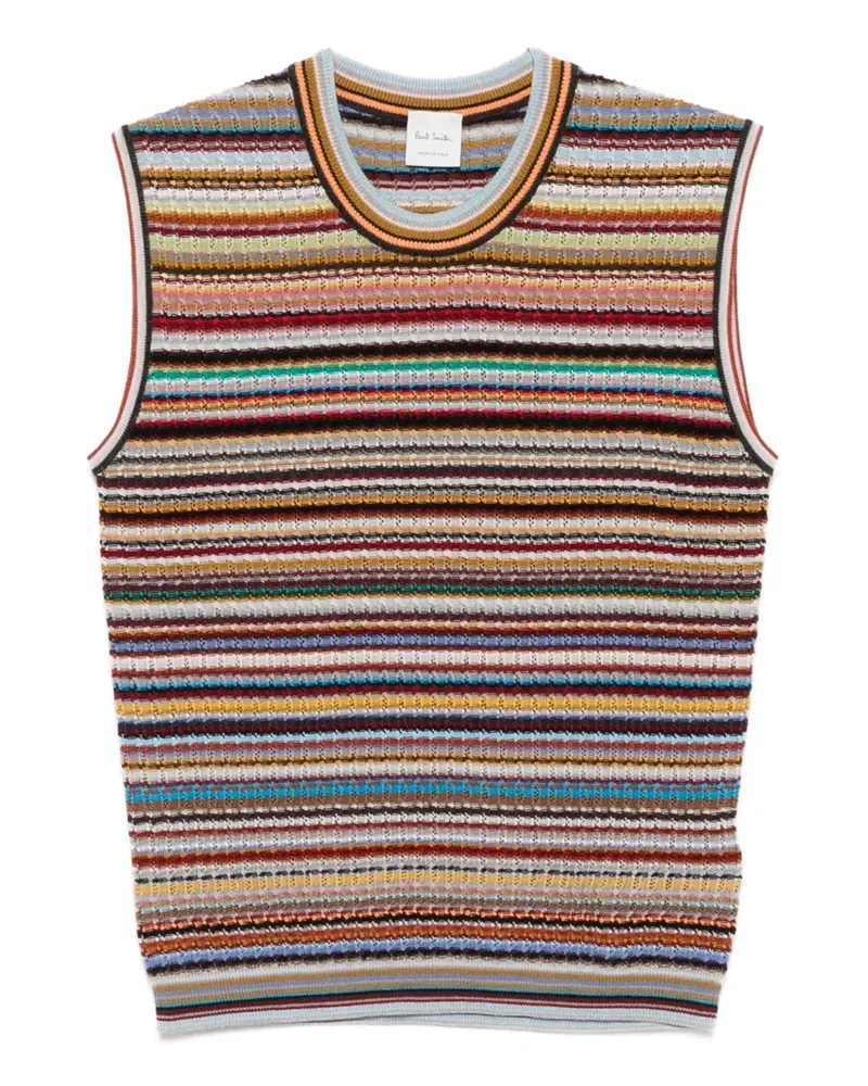 Paul Smith Gestreifter Pullunder - Grün Grün
