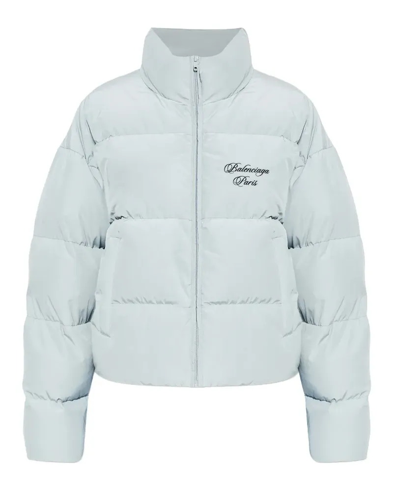 Balenciaga Gesteppte Jacke mit Logo - Grau Grau