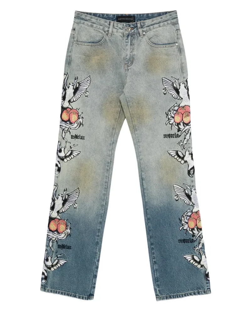 WHO DECIDES WAR Dove Jeans mit Stickerei - Blau Blau