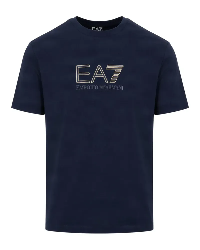 EA7 logo-print T-shirt - Blau Blau