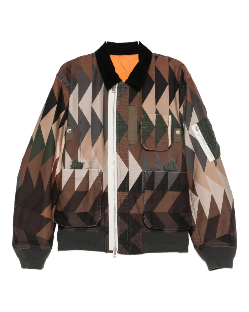 Sacai x  A.P.C. Steppjacke - Braun Braun